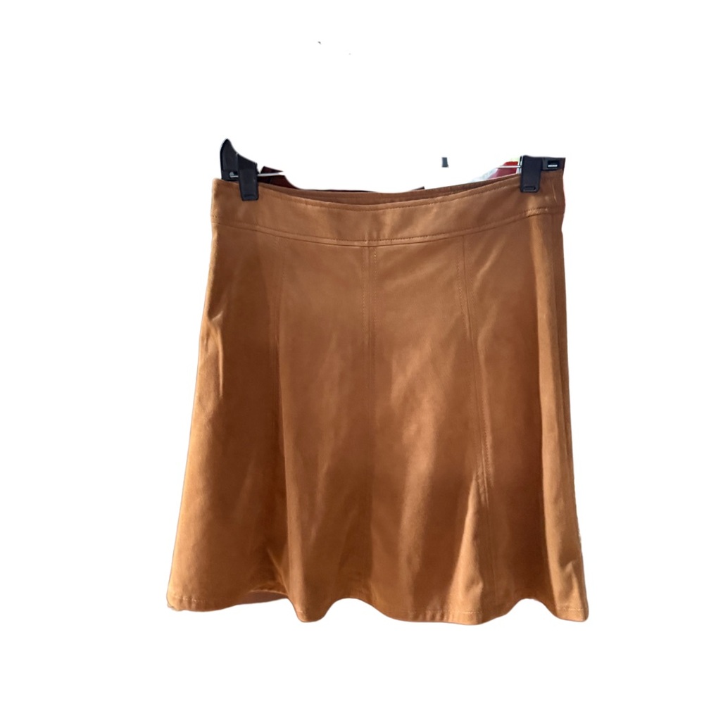 NWT Ann Taylor LOFT Faux Suede Western Panel Mini Skirt Size 2